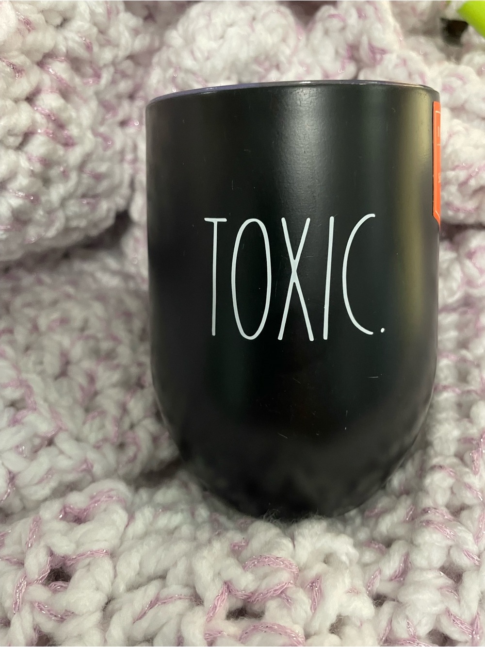 Rae Dunn Matte Black Insulated stainless steel wine tumbler “toxic”